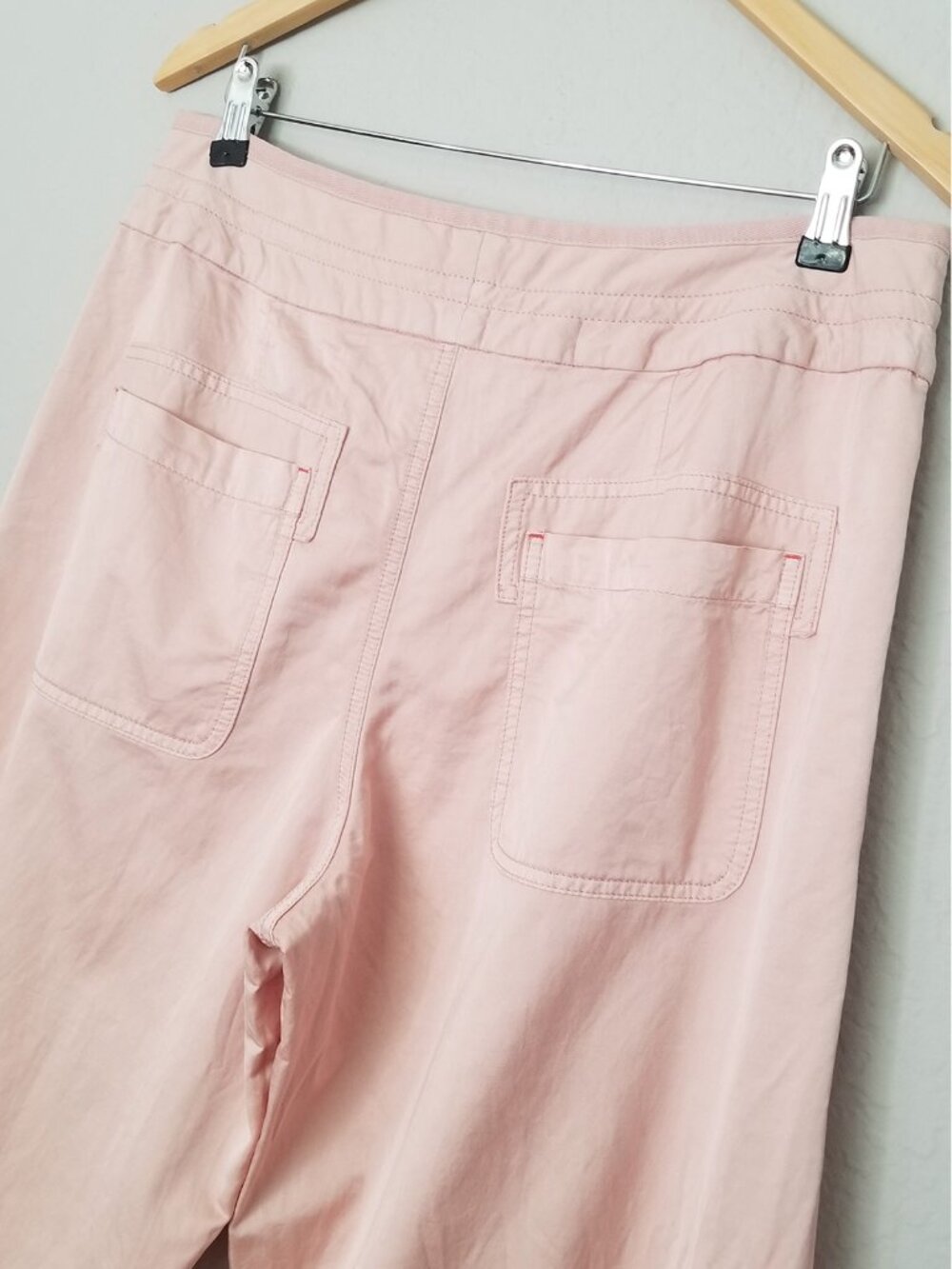 Anthropologie Pilcro Satin Parachute Pants 31 Blush Pink Wide Leg Baggy $179 - Picture 15 of 16